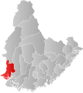 Kart over Flekkefjord