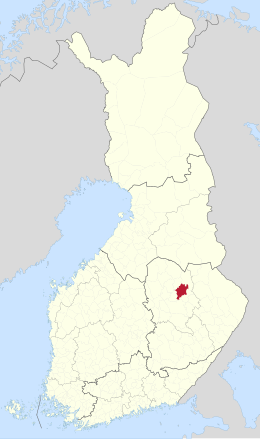 Kaart met de locatie van Nilsiä