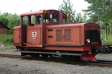 Die Rangier-Diesellokomotive Z4p 321 der ehemaligen schwedischen Staatsbahn Statens Järnvägar der Museumsbahn Jädraås–Tallås Järnväg (August 2008).