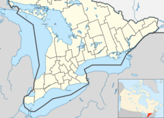 Cobourg station is located in Southern Ontario