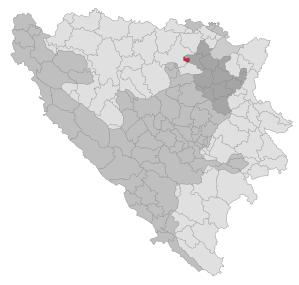 Lage der Gemeinde Doboj Istok in Bosnien und Herzegowina (anklickbare Karte)