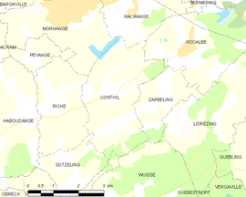 Mapa obce Conthil