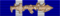 Croce al Merito di Guerra - Concessione per Valore Militare - nastrino per uniforme ordinaria