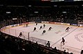 Interior of the Colisée during a hockey game