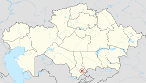 Poziția localității Shymkent