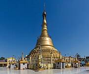 Stupa w Pagodzie Botahtaung. Rangun, Mjanma.