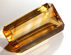 Fausse citrine taillée Minas Gerais, Brésil.