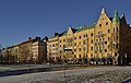 Jugendstil-Fassaden in der Uferstraße Merikatu im Süden des Stadtteils