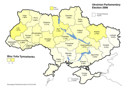 Bloc Yulia Tymoshenko results (22.29%)