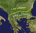 Granica grčkog i latinskog uticaja na Balkanu
