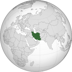Geografisk plassering av Iran