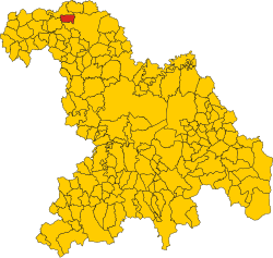 Elhelyezkedése Alessandria térképén