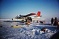 Image 59On the sea ice of the Arctic Ocean temporary logistic stations may be installed, Here, a Twin Otter is refueled on the pack ice at 86°N, 76°43‘W. (from Arctic Ocean)