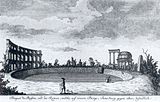 Ruinenberg, Wasserbecken zum Betrieb der Fontänen im Park von Sanssouci im Jahre 1775