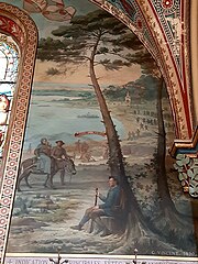 Fresque de la chapelle sud : scène du XIXe siècle