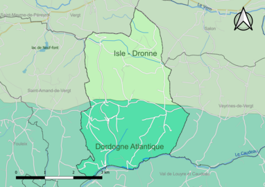 Carte en couleur présentant le(s) SAGE couvrant le territoire communal