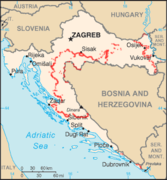 Minensituation in Kroatien 1995