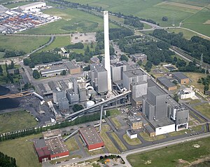 Luftbild des Kraftwerkes im Jahr 2007
