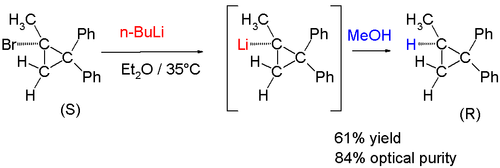 Optická stabilita 1-methyl-2,2-difenylcyklopropyllithia