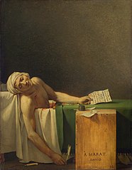 Jacques-Louis David, Marat’n kuolema, 1793.