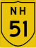 National Highway 51 marker