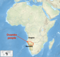 Mapa území obývaného Ovamby