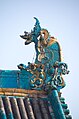 Glazed blue chiwen of Chenghuang Temple of Pingyao.