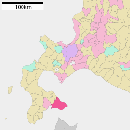 Situering van Hakodate in de prefectuur Hokkaido