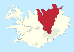 Location of Norðurland eystra