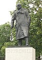 Winston Churchill statue in front of the Westminster Palace