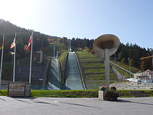 Vue Vue des tremplins olympiques du Praz.