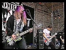 Max Cavalera při koncertu Nailbomb