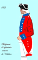 Uniforme do Rexemento de Infantería 55 de Waldner (suízos no exército francés) 1762.