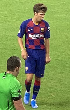 Riqui Puig v přátelském utkání proti Neapoli v roce 2019.