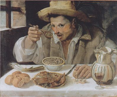 Le Mangeur de haricots (1583-1584) palais Colonna, Rome.