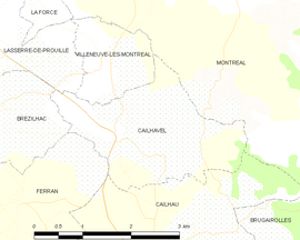 Mapa obce Cailhavel