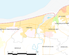 Mapa obce Cabourg