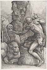 Thumbnail for File:St. Jerome Meditating on a Skull MET DP865108.jpg