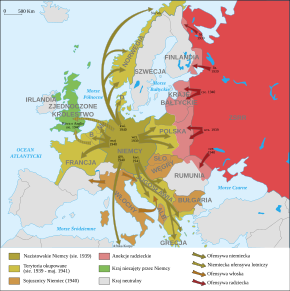 Mapa Europy w latach 1939–1941