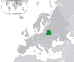 Valko-Venäjän sijainti