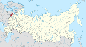 Poziția localității regiunea Pskov