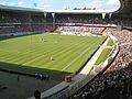 Le Parc des Princes après sa rénovation en 1972.