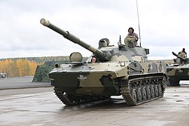 Самоходная противотанковая пушка 2С25 «Спрут-СД» на выставке «Russia Arms Expo 2013».