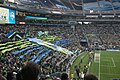 Tifo des supporters des Seattle Sounders lors d'un match en mars 2009.