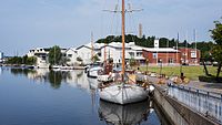 Uma vista exterior do museu em Uddevalla