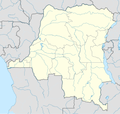 Mapa konturowa Demokratycznej Republiki Konga, po prawej znajduje się punkt z opisem „źródło”, powyżej na lewo znajduje się również punkt z opisem „ujście”