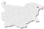 Karte von Bulgarien, Position von Dobritsch hervorgehoben