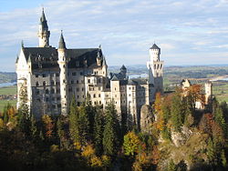 Castello di Neuschwanstein a Schwangau, nel sudovest della Baviera nei pressi di Füssen
