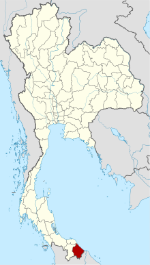 Peta Wilayah Narathiwat di Thailand