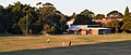 A family playing in Astrolabe Park